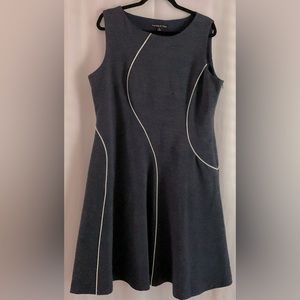 Preston & York Fit and flare navy blue dress, fully lined